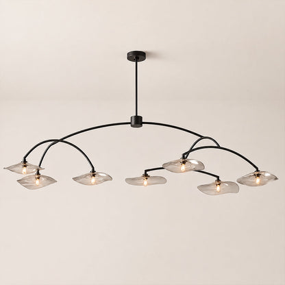 Lillia Smoke Glass Round Chandelier