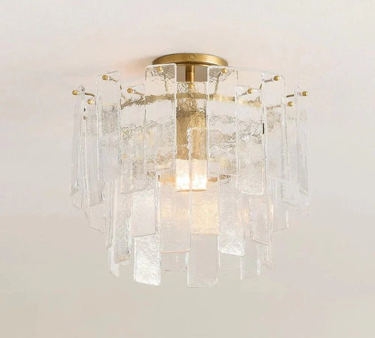 Lirsio Glass Round Flush Mount