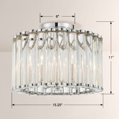 Lubby Langdon for Crystorama Elliot 4 Light Semi Flush Mount