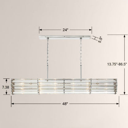 Lubby Langdon for Crystorama Elliot 6 Light Chandelier 48''W