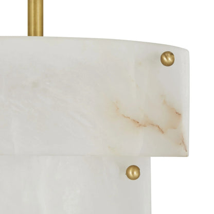 Lumina 3-Tier Hand-Carved Alabaster Chandelier 17.8"D