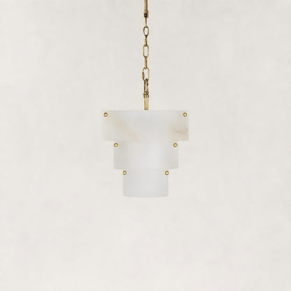 Lumina 3-Tier Hand-Carved Alabaster Chandelier 17.8"D