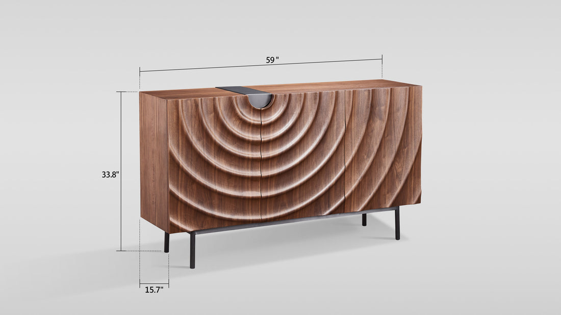 Lunara 3-Door Ripple Sideboard
