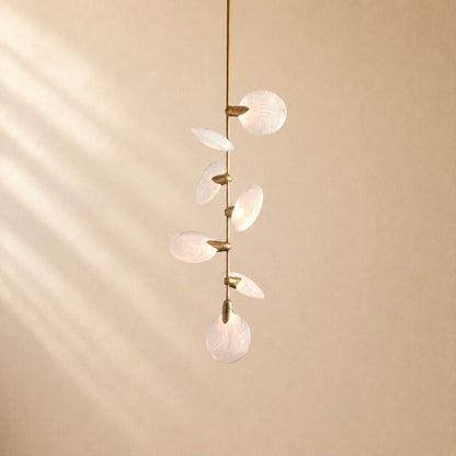 Lynn Nautilus Glass Disc Pendant