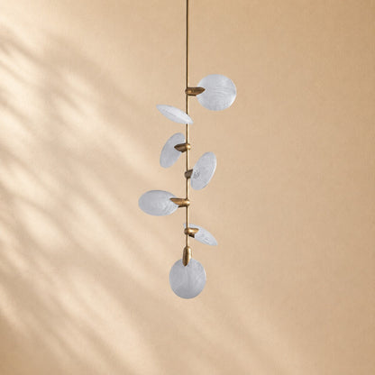 Lynn Nautilus Glass Disc Pendant