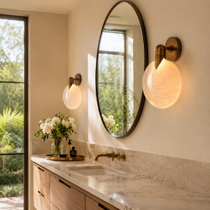 Lynn Orb Single Glass Wall Sconce
