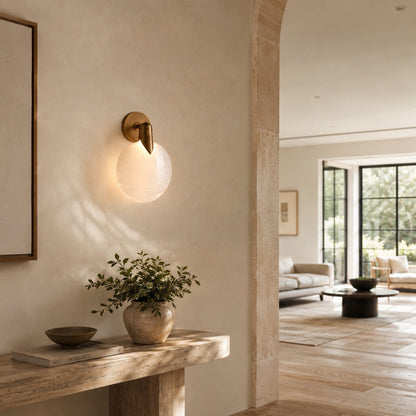 Lynn Orb Single Glass Wall Sconce