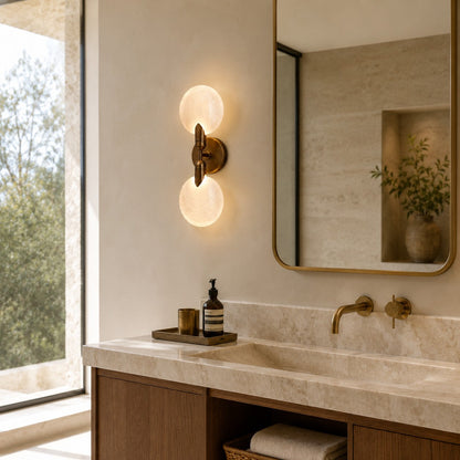 Lynn Textured Glass Double Wall Sconce