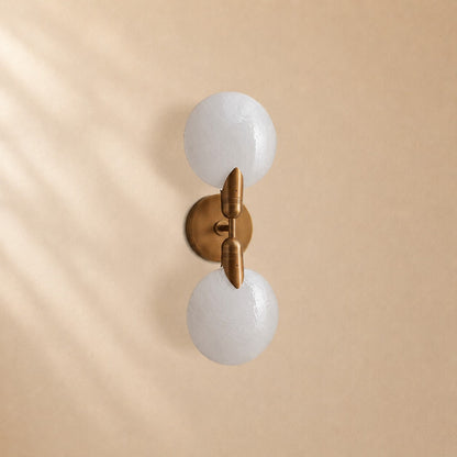 Lynn Textured Glass Double Wall Sconce