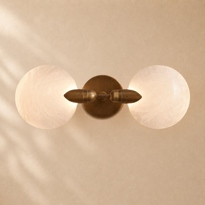Lynn Textured Glass Double Wall Sconce