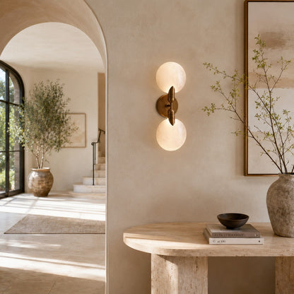 Lynn Textured Glass Double Wall Sconce