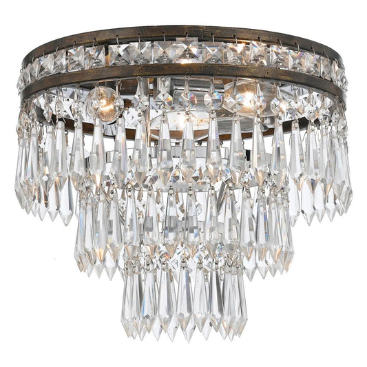 Mercer Flushmount Ceiling Light 12''D 3 Lights