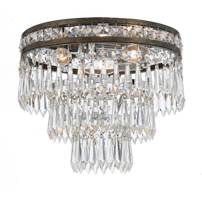 Mercer Flushmount Ceiling Light 12''D 3 Lights
