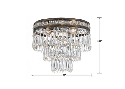 Mercer Flushmount Ceiling Light 12''D 3 Lights