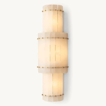 Mervin Alabaster Round Wall Sconce