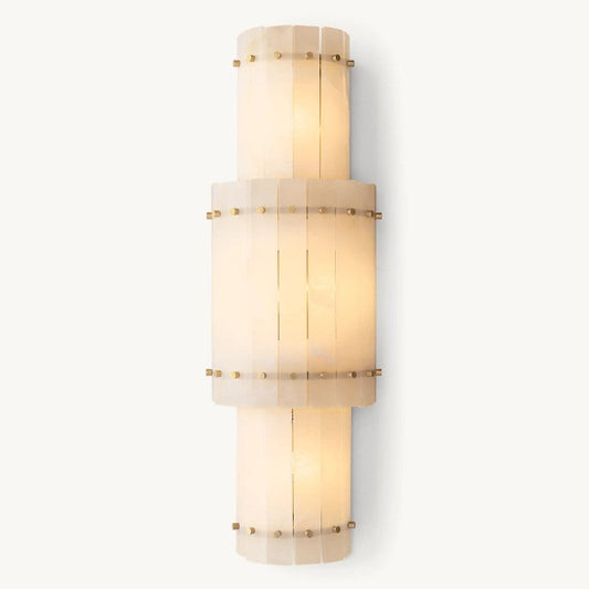 Mervin Alabaster Round Wall Sconce