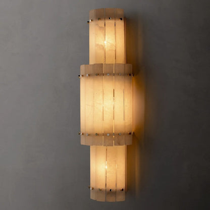 Mervin Alabaster Round Wall Sconce