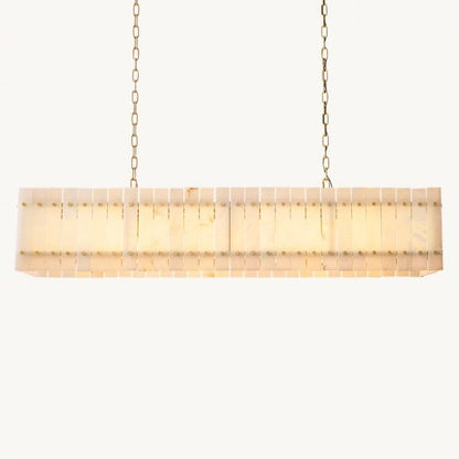 Mervin  Alabaster Linear Chandelier 54"