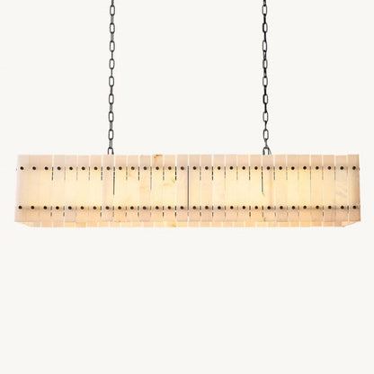 Mervin  Alabaster Linear Chandelier 54"