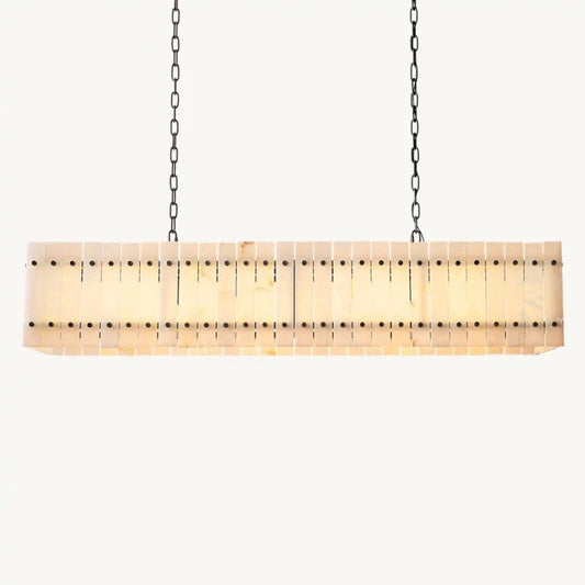 Mervin  Alabaster Linear Chandelier 54"