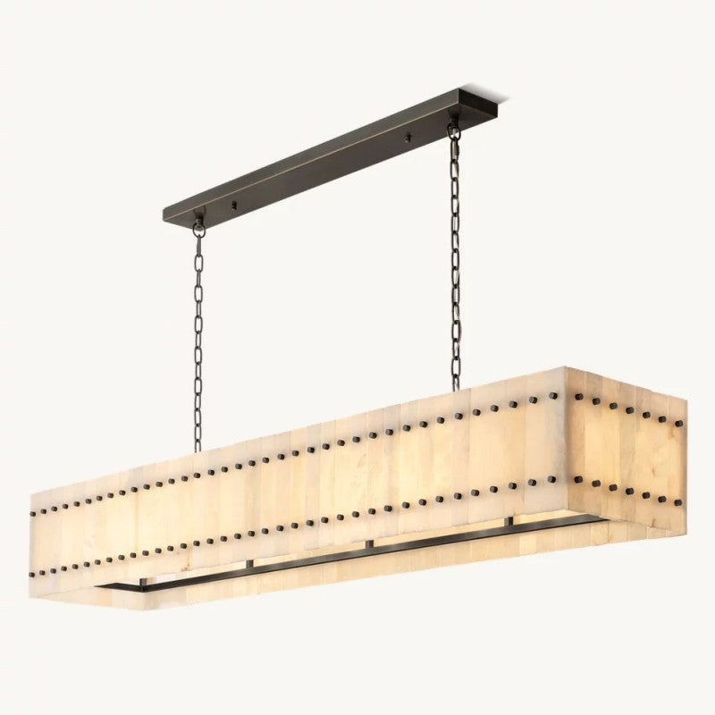 Mervin Alabaster Linear Chandelier 72"