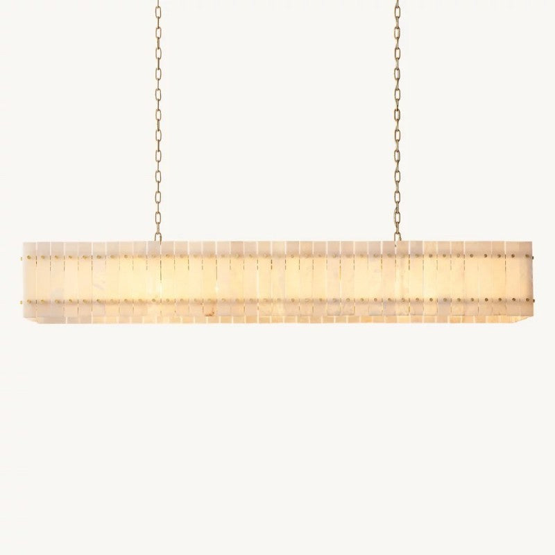 Mervin Alabaster Linear Chandelier 72"