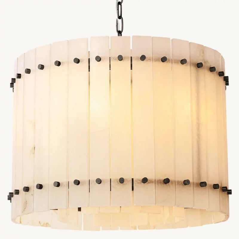 Mervin Alabaster Round Chandelier 22"