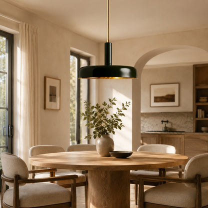 Micah Gloss Lacquer & Brass Pendant