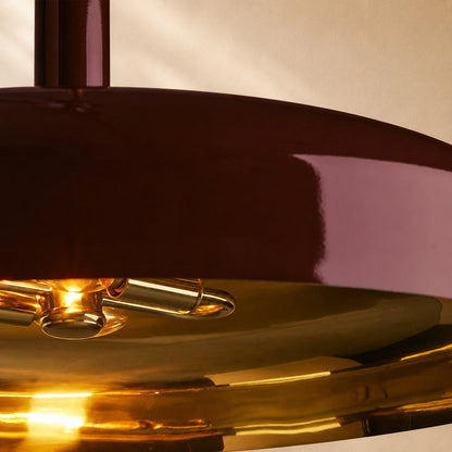 Micah Gloss Lacquer & Brass Pendant