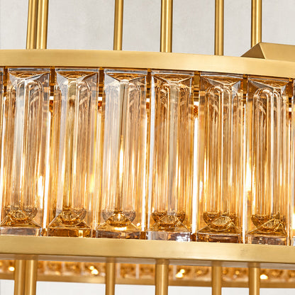 Miracle Luxury Amber Crystal 3-Tired Chandelier