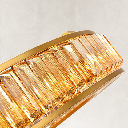 Miracle Luxury Amber Crystal 3-Tired Chandelier