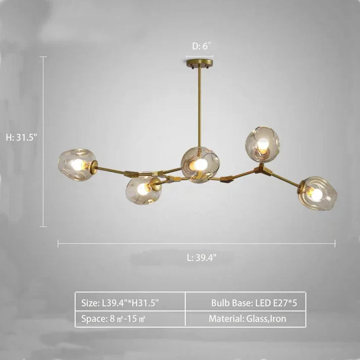Modern Industrial Branch Chandelier