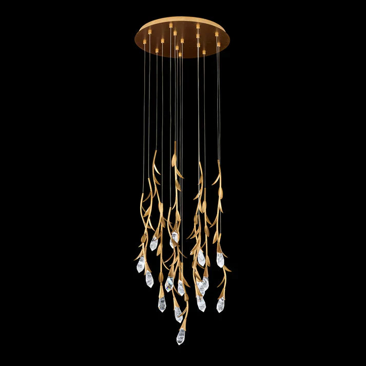 Modern Luxury Floating Branches Floral Crystal Chandelier