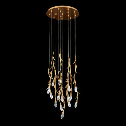 Modern Luxury Floating Branches Floral Crystal Chandelier