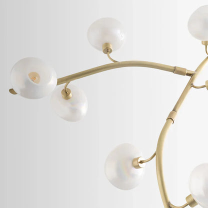 Modern Vertical Branches Glass Globe Chandelier
