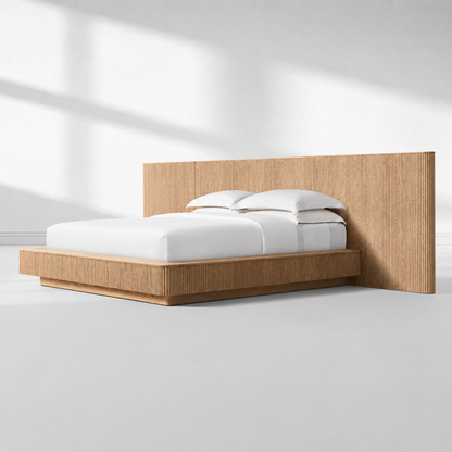 Holland Wide Extended Fabric Panel Bed