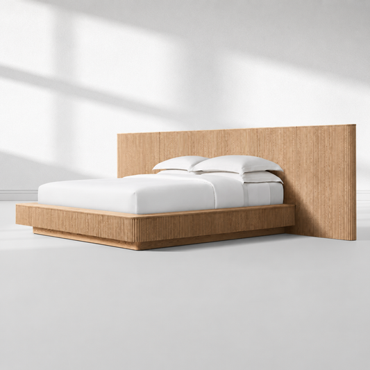 Holland Wide Extended Fabric Panel Bed