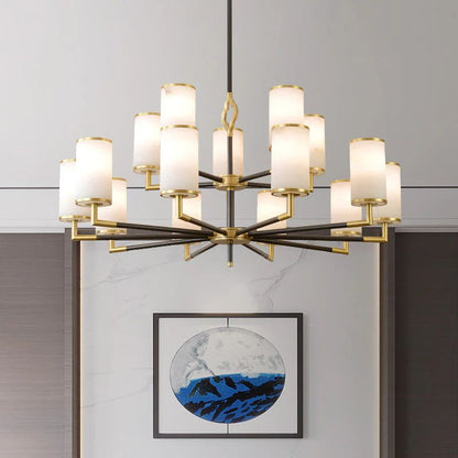 Multi-layer Branda Alabaster Round chandelier