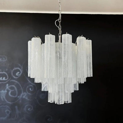 Edien Tube Chandelier- Alabaster white