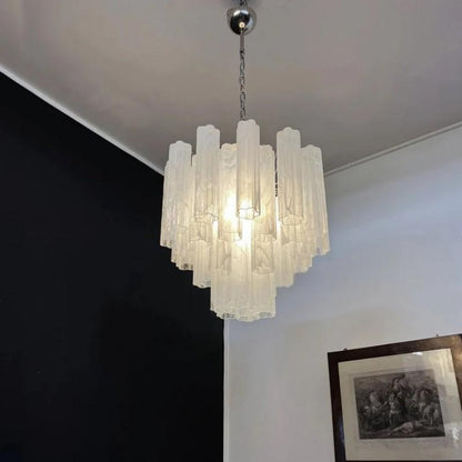 Edien Tube Chandelier- Alabaster white