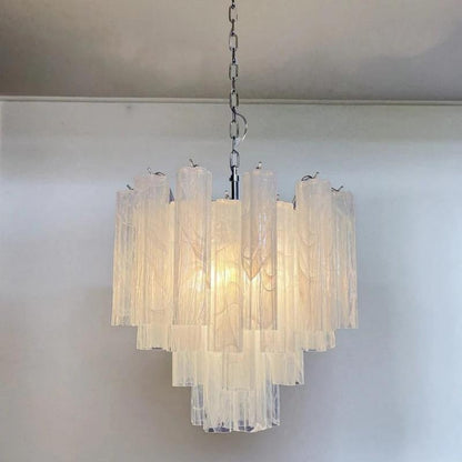 Edien Tube Chandelier- Alabaster white