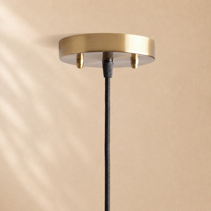Myra Palm Leaf & Brass Pendant