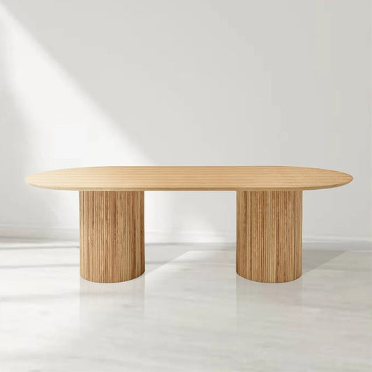 Nantine Dining Table 320 - Pill Shaped - Ash Oak