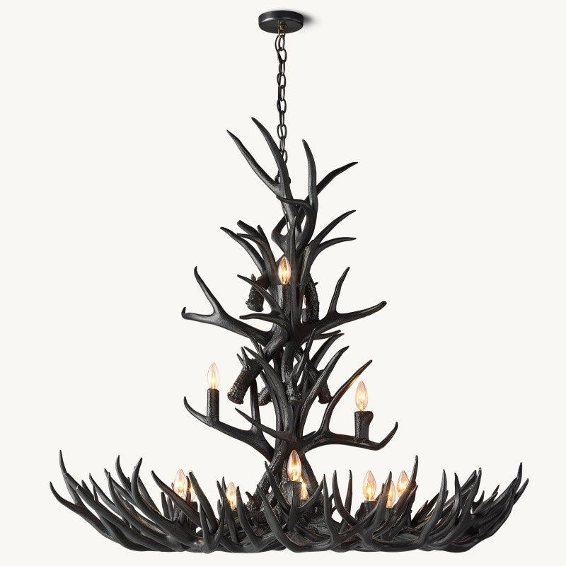 Natural Antler Chandelier 48"