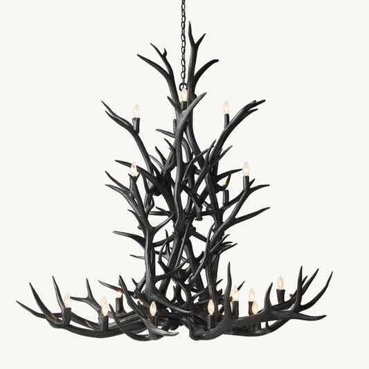 Natural Antler Chandelier 66"