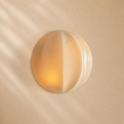 Nelly Clamshell Ribbed Opal Glass Wall Sconce