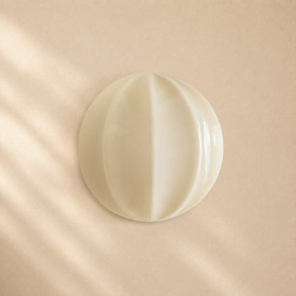 Nelly Clamshell Ribbed Opal Glass Wall Sconce