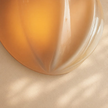 Nelly Clamshell Ribbed Opal Glass Wall Sconce