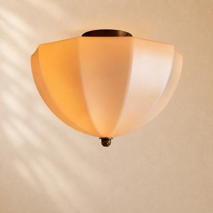 Nelly Ribbed Opal Glass Flush Mount