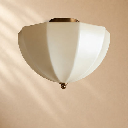 Nelly Ribbed Opal Glass Flush Mount